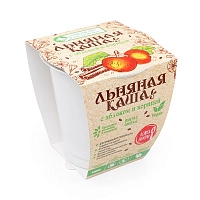 Льняная каша с яблоком и корицей